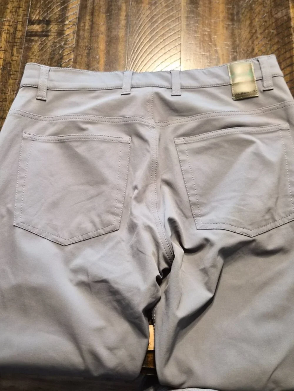 Alberto Modern Fit Mens Size 46 32X33 Chino Grey Stretch Golf Pants 3XDRY G607